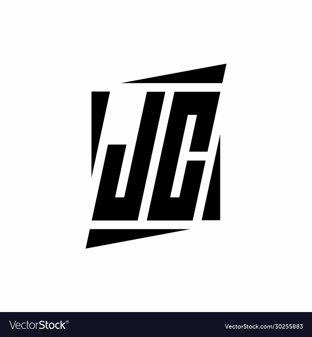 Jc logo monogram with modern style concept design Vector Image