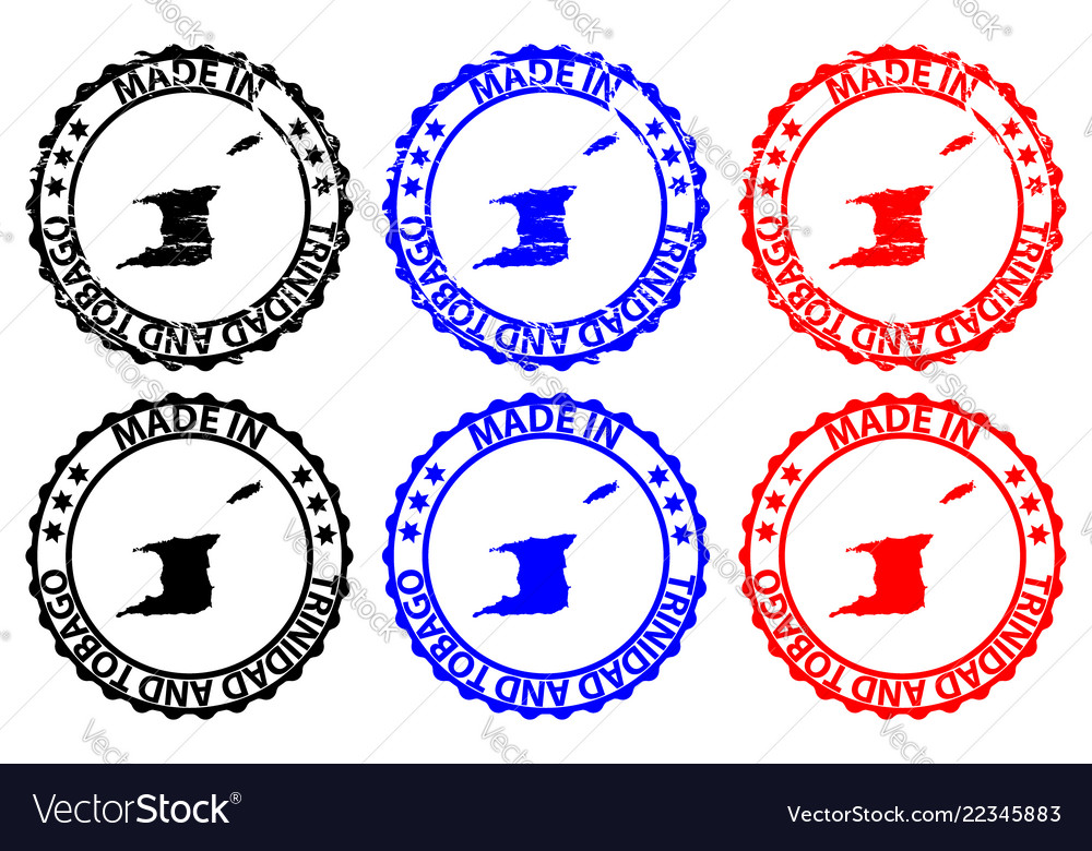 Made in trinidad and tobago rubber stamp Vector Image