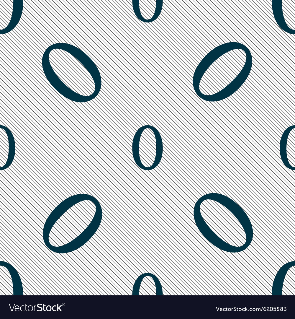 Number zero icon sign seamless pattern