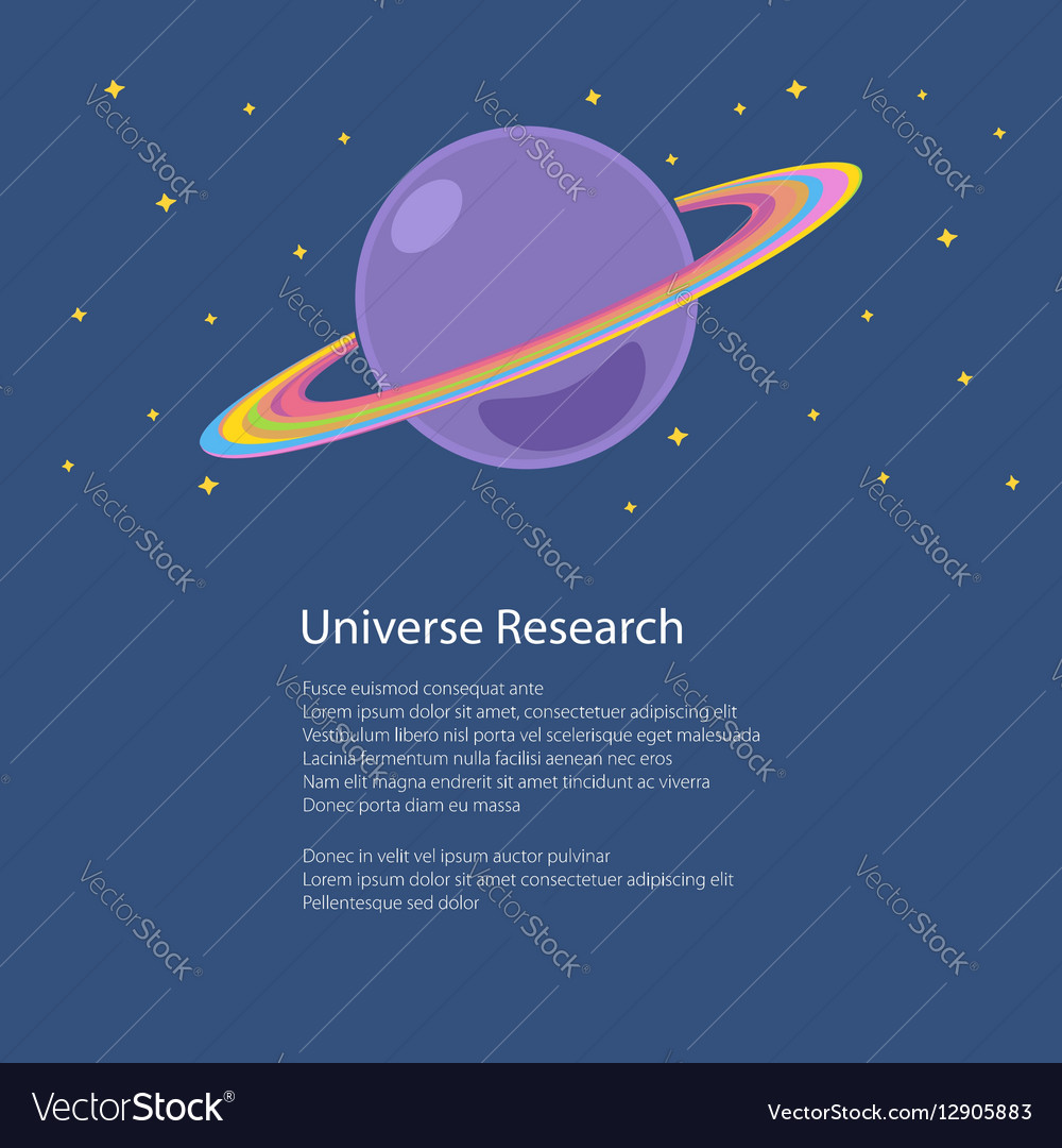 Planet saturn isolated and text