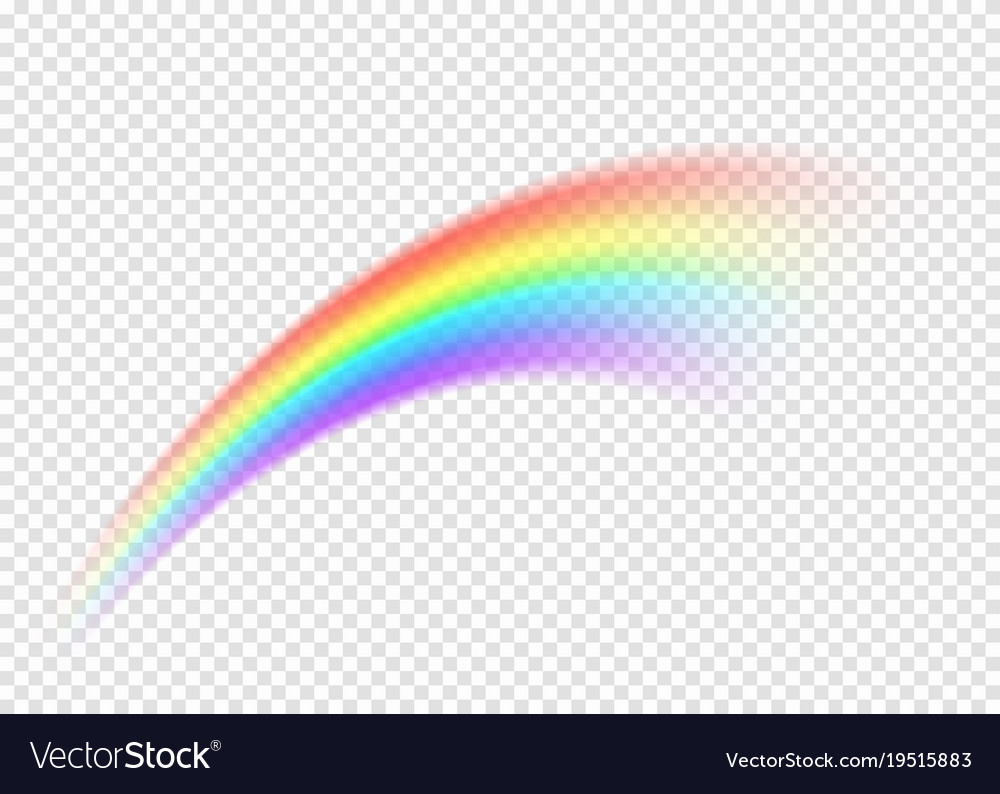 Rainbow Smear Isolated On Transparent Background Vector Image