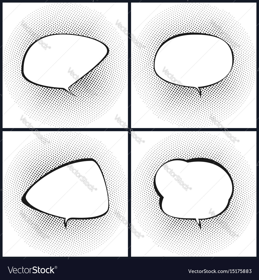 Set of retro style speech bubble
