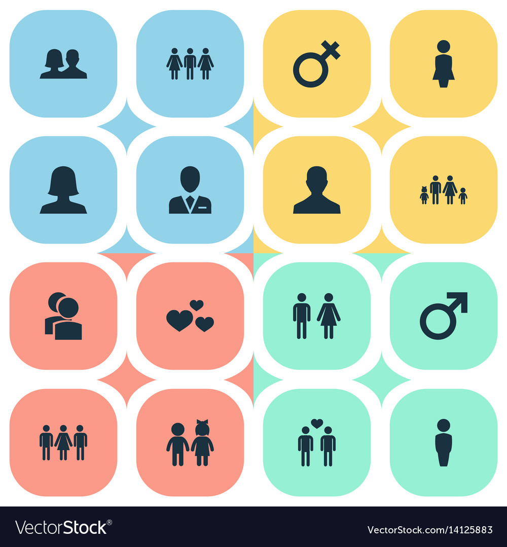 Set of simple icons element