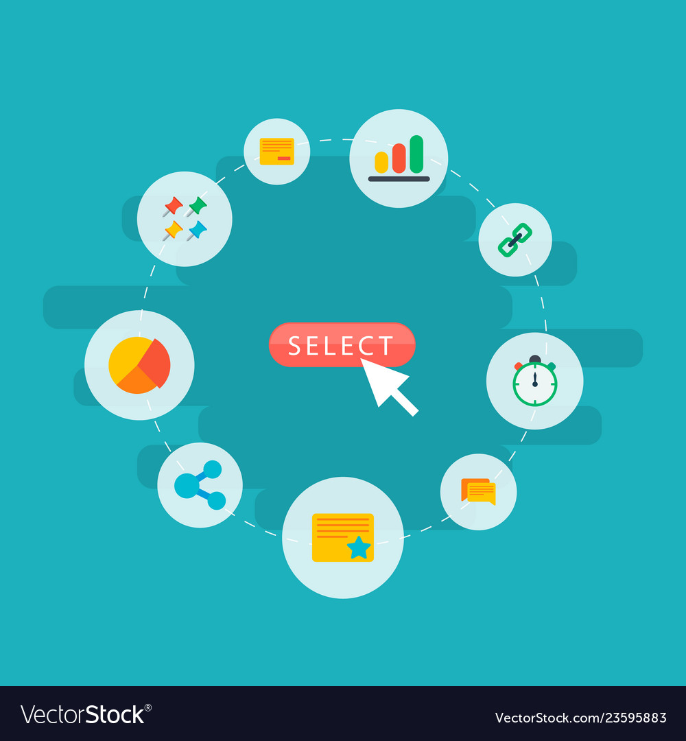 Set task manager icons flat style symbols vector image Set task manager icons flat style symbols