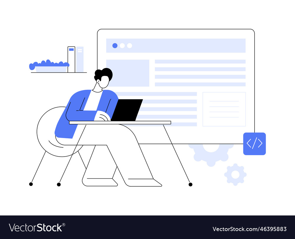 Single page application abstract concept Vector Image Single page application abstract concept