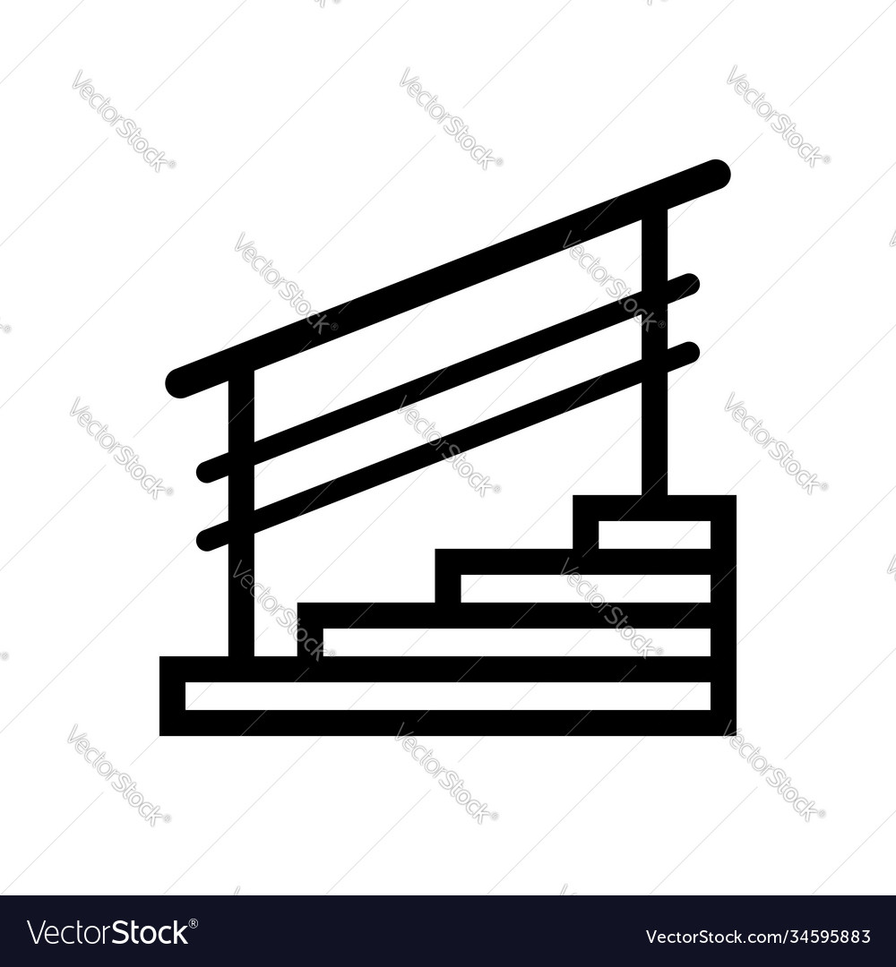 Staircase with handrails and steps