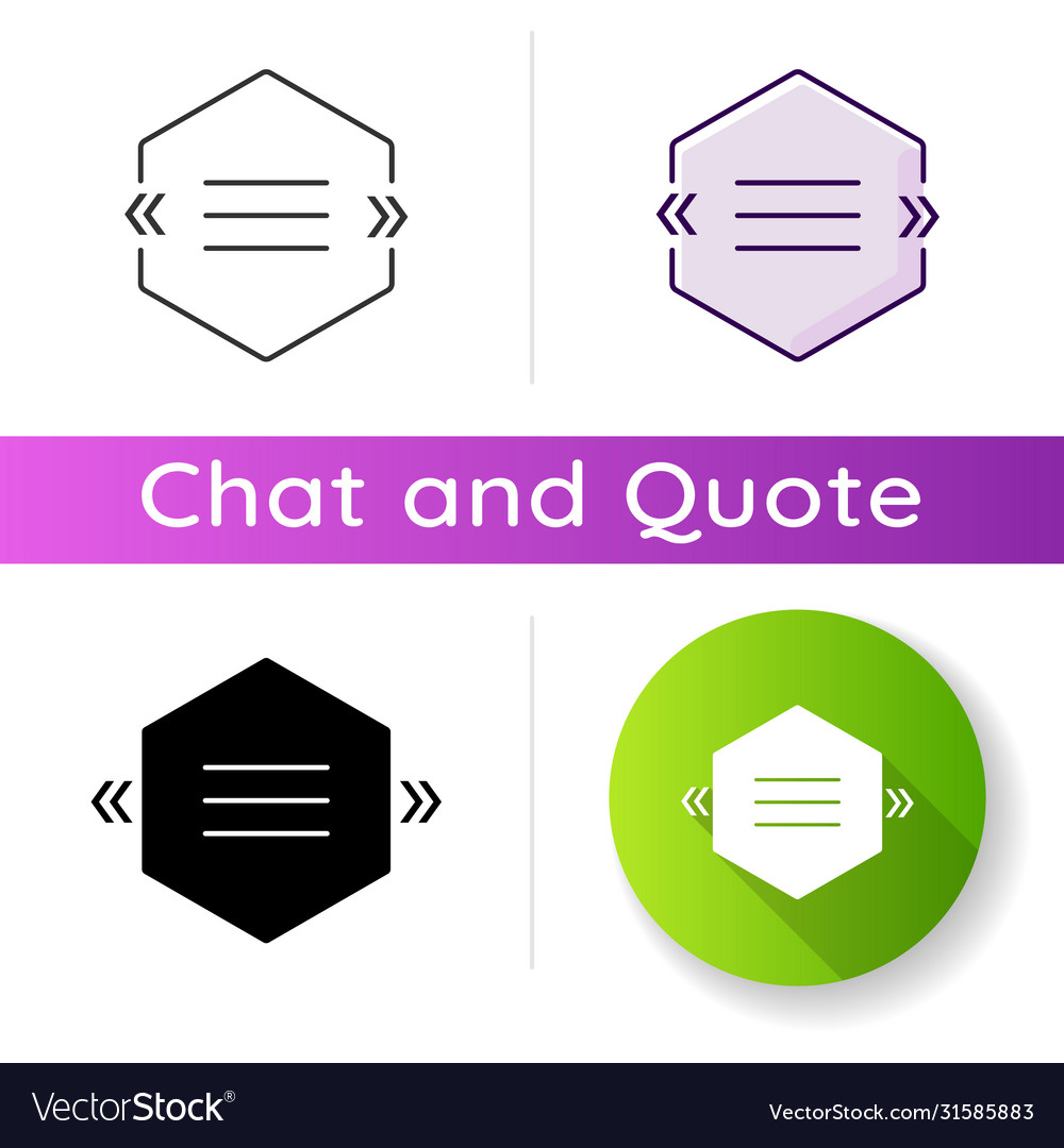 Textbox with angle quotes icon