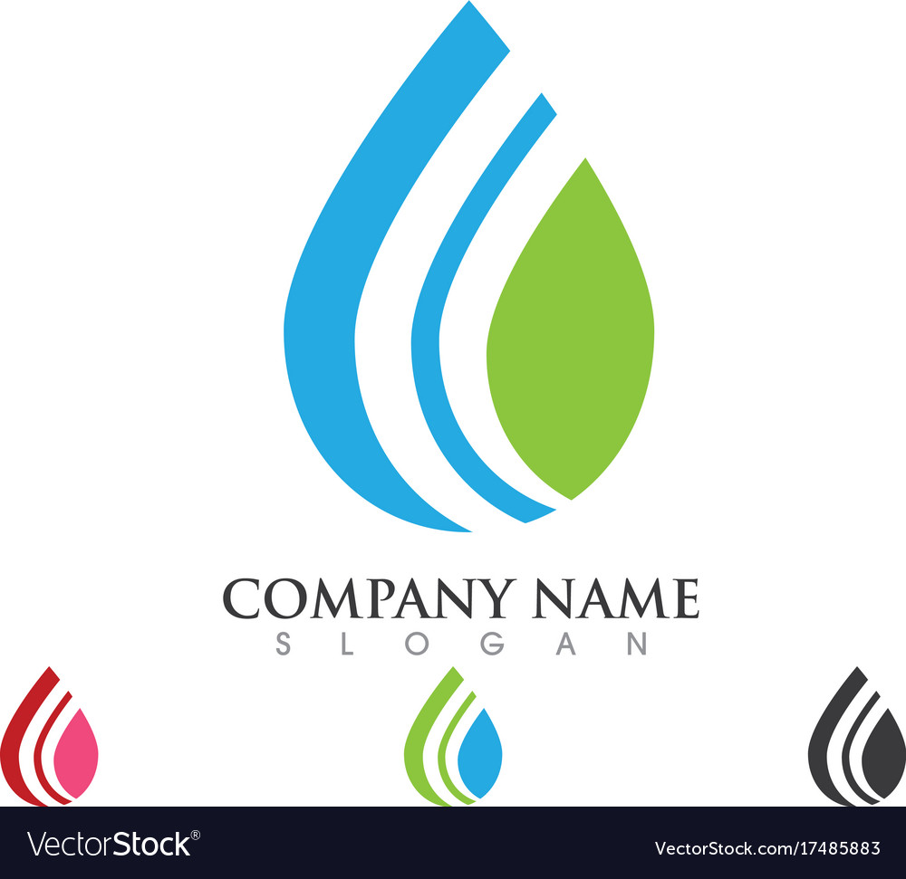 Water drop logo template