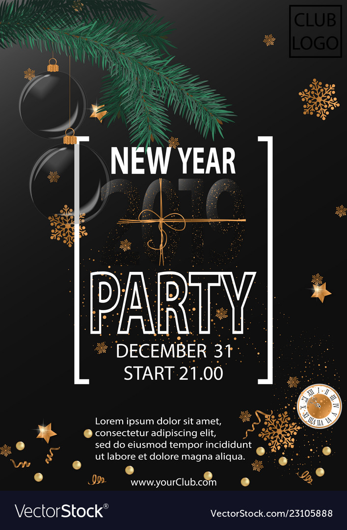 2019 happy new year party background for your