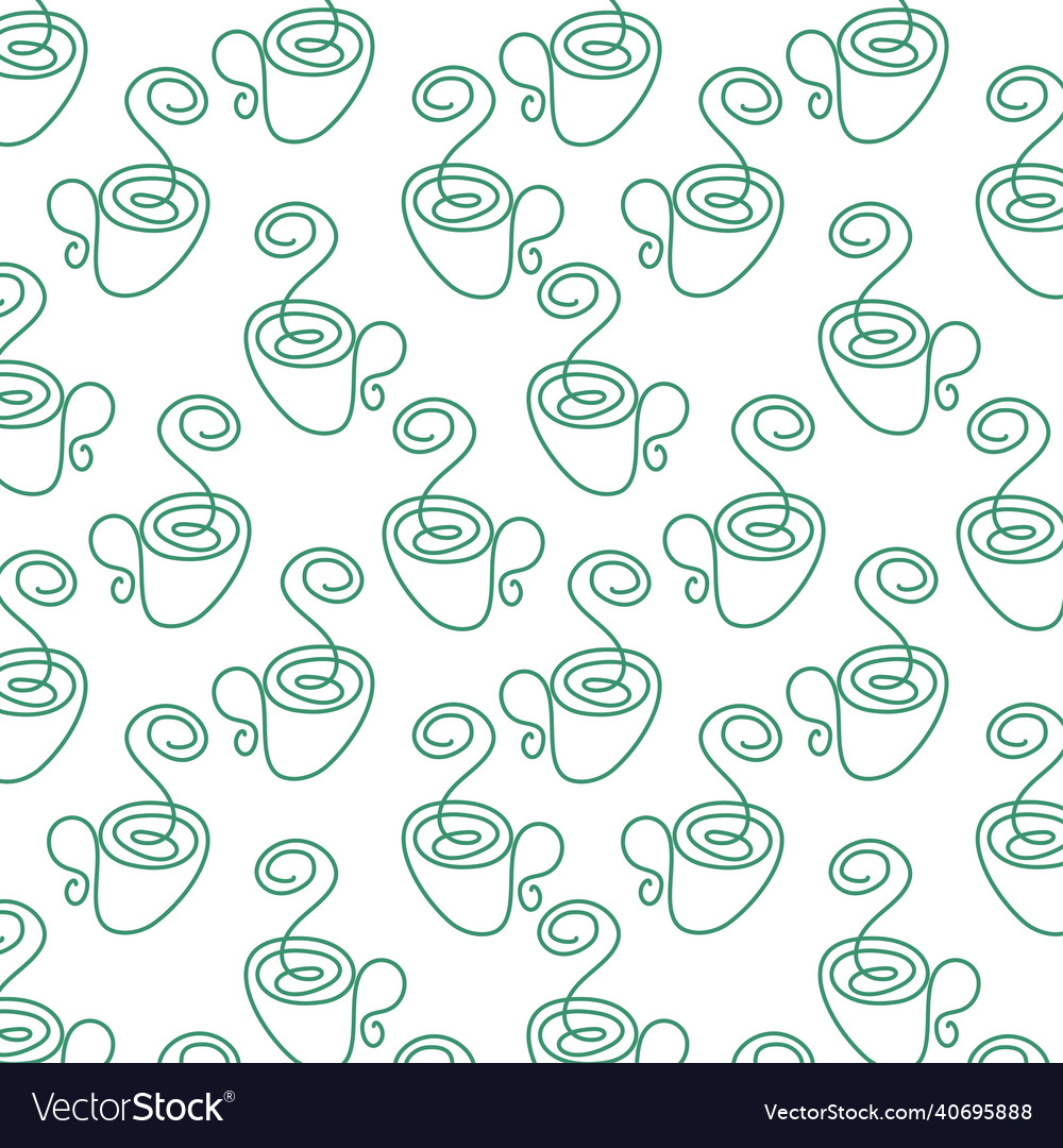 Abstract seamless pattern of cups Vector Image Abstract seamless pattern of cups