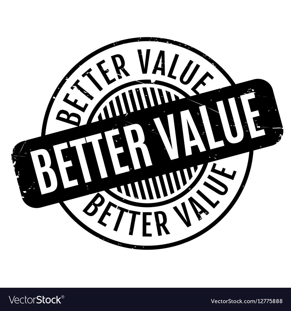 Better value rubber stamp Royalty Free Vector Image