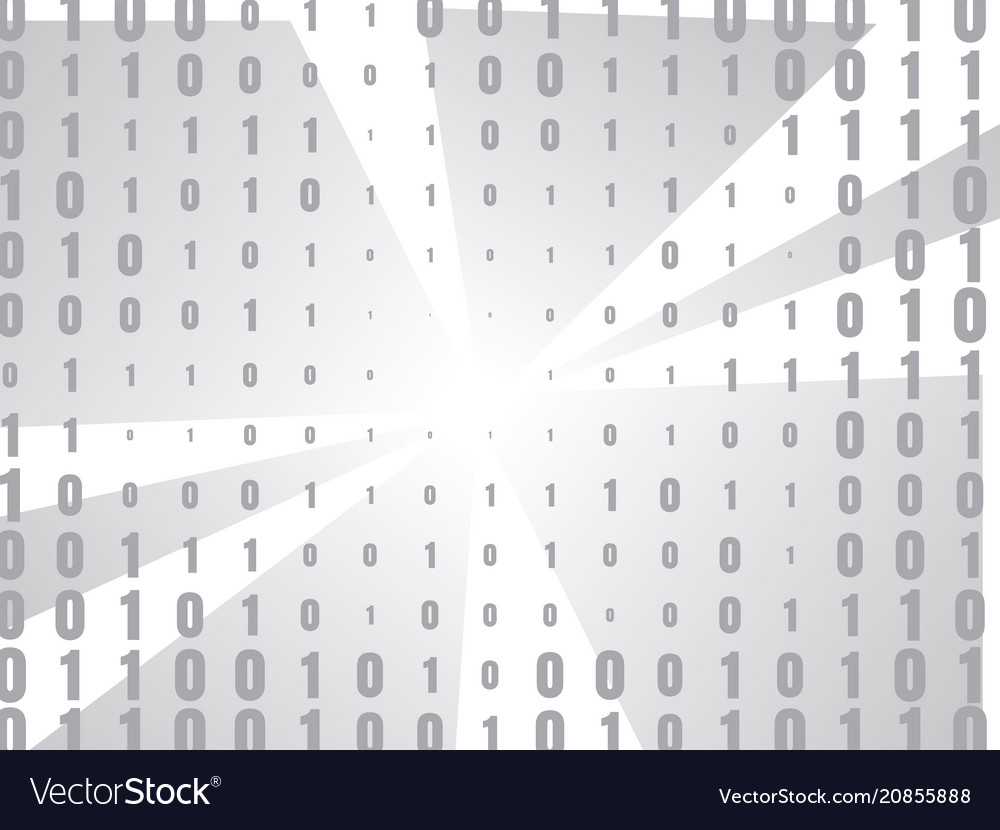 Binary computer code background vector image Binary computer code background