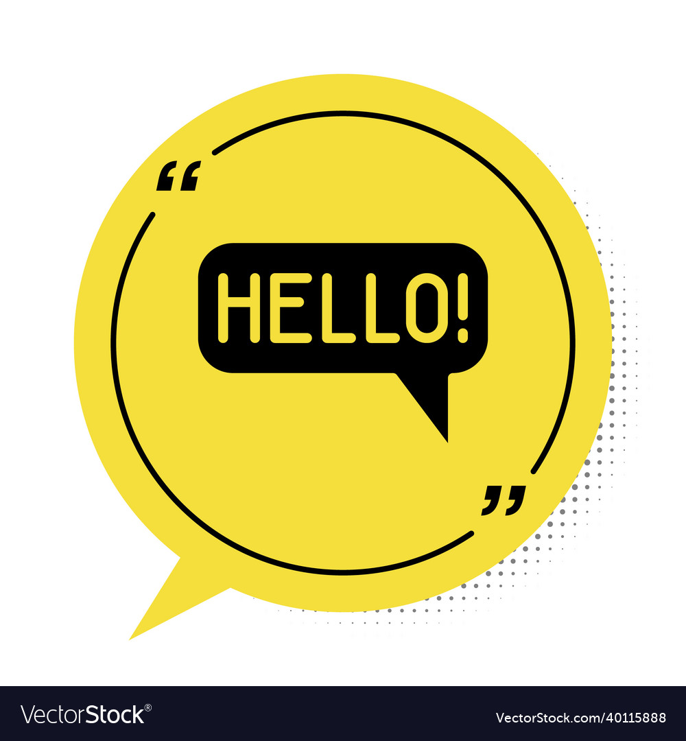 Black hello in different languages icon isolated