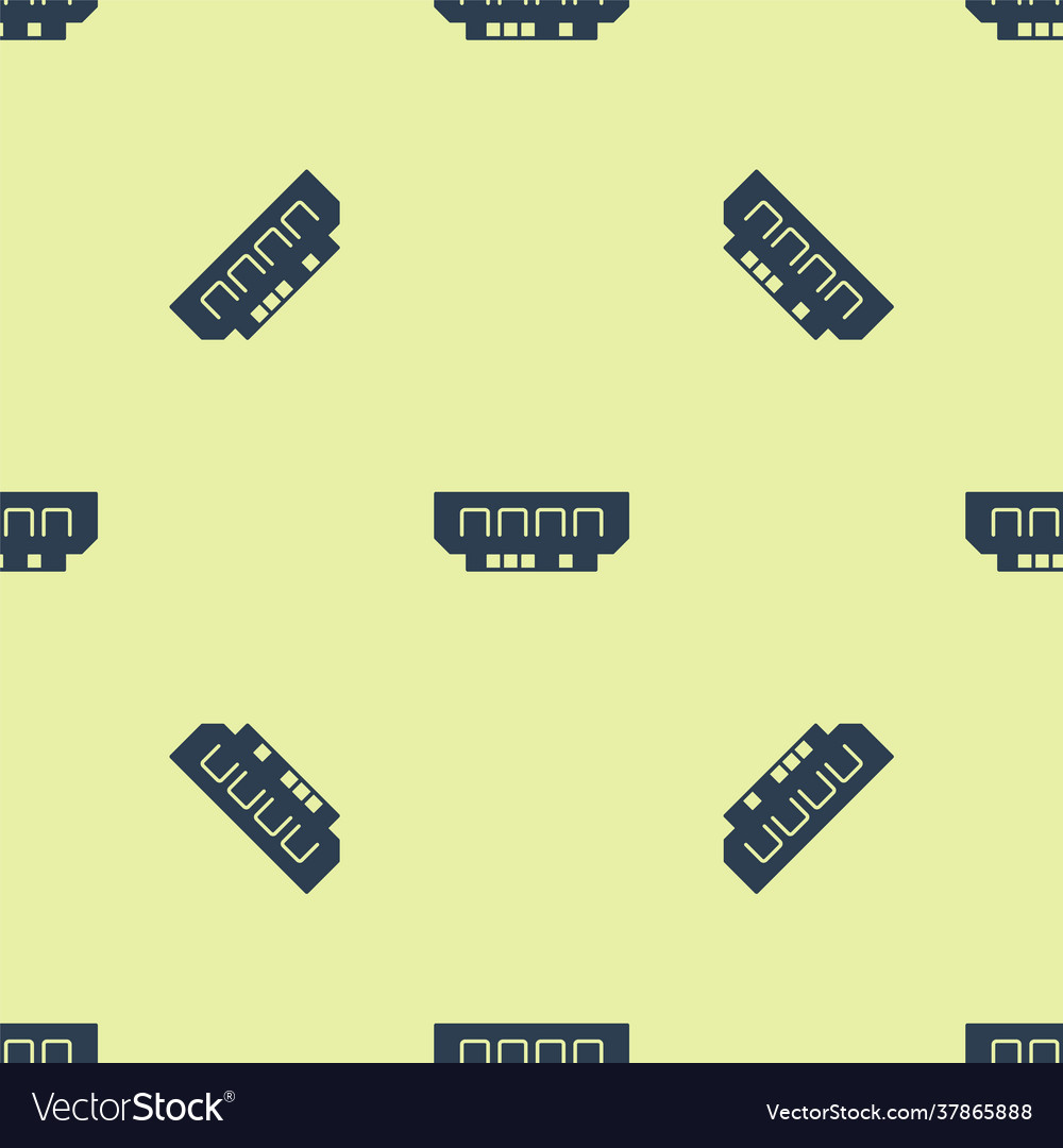 Blue ram random access memory icon isolated