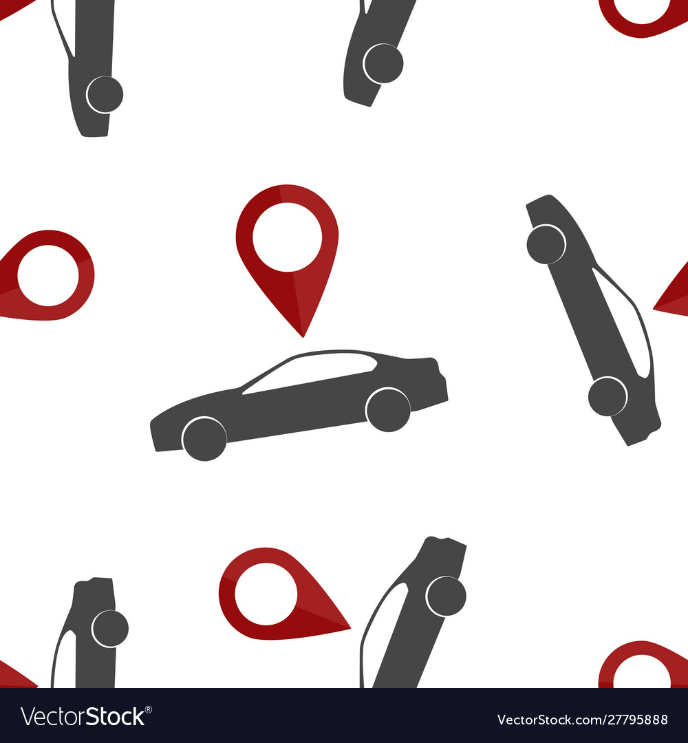 Car pointer icon positioning seamless pattern vector image Car pointer icon positioning seamless pattern