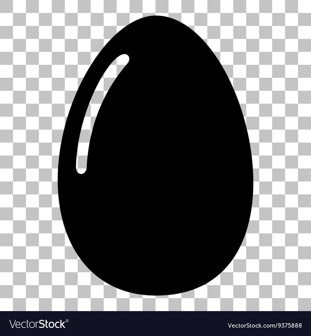 Chicken egg sign flat style black icon Royalty Free Vector