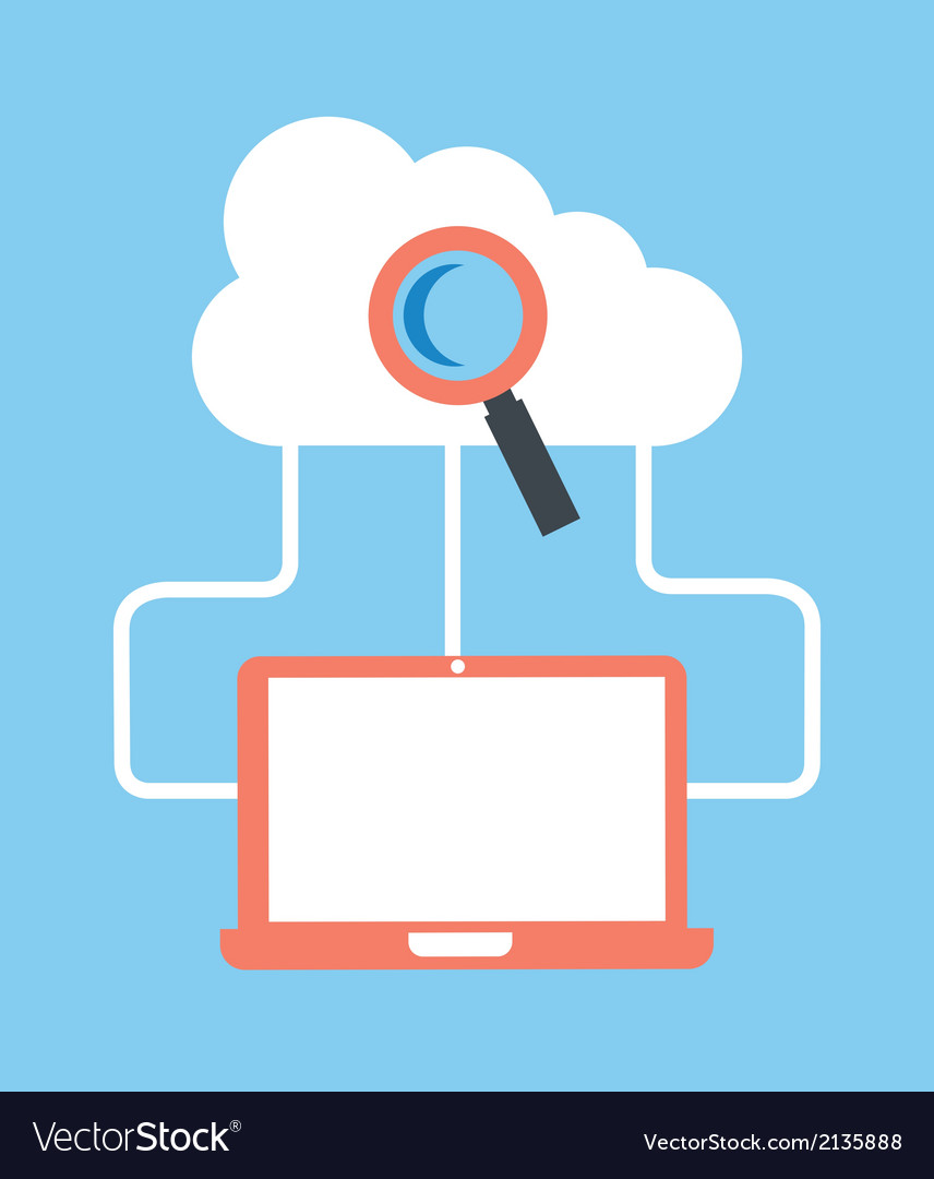 Cloud computing over blue background