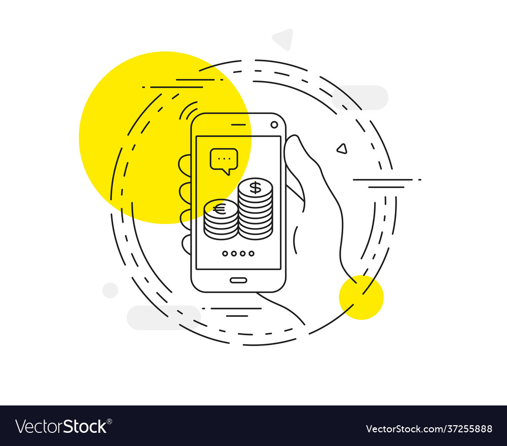 Coins money line icon banking currency