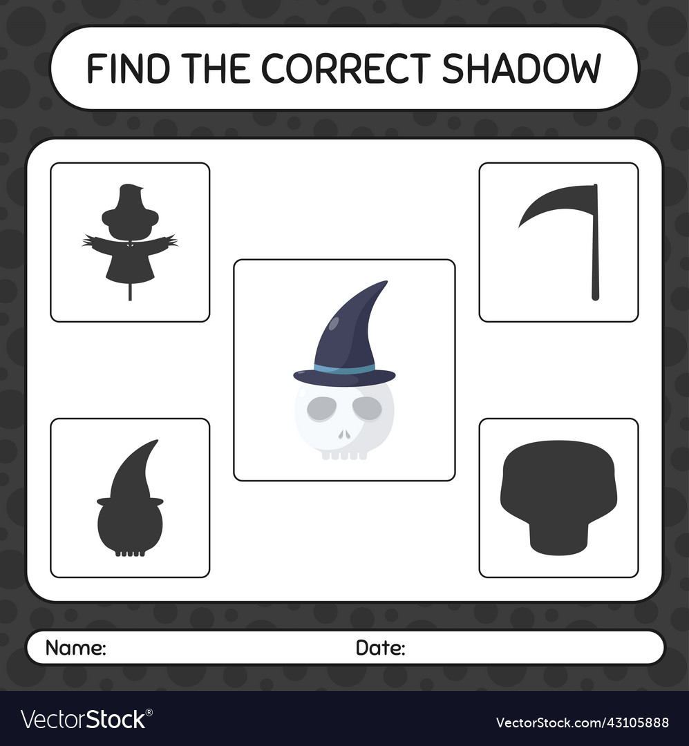 Find the correct shadows game with skull