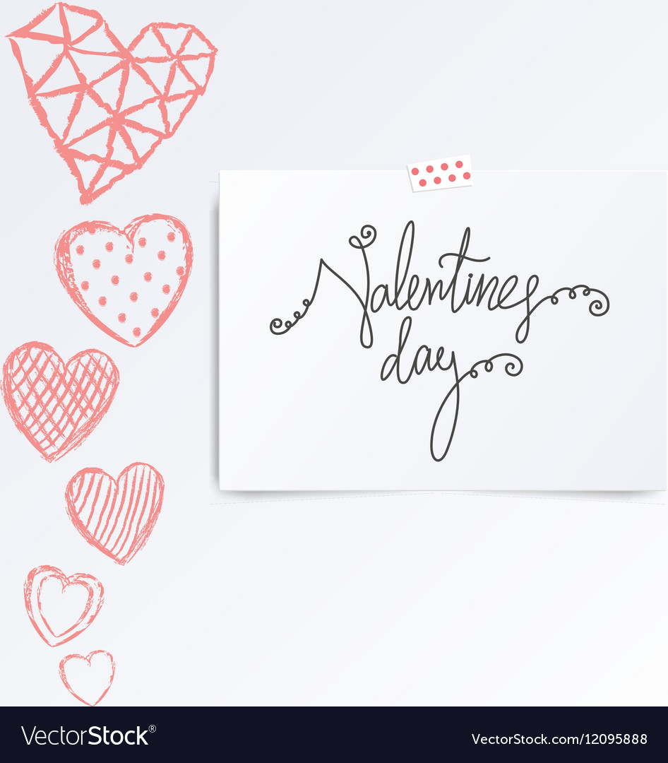 Folded In Half Leaflet With Valentines Day Quote Vector Image