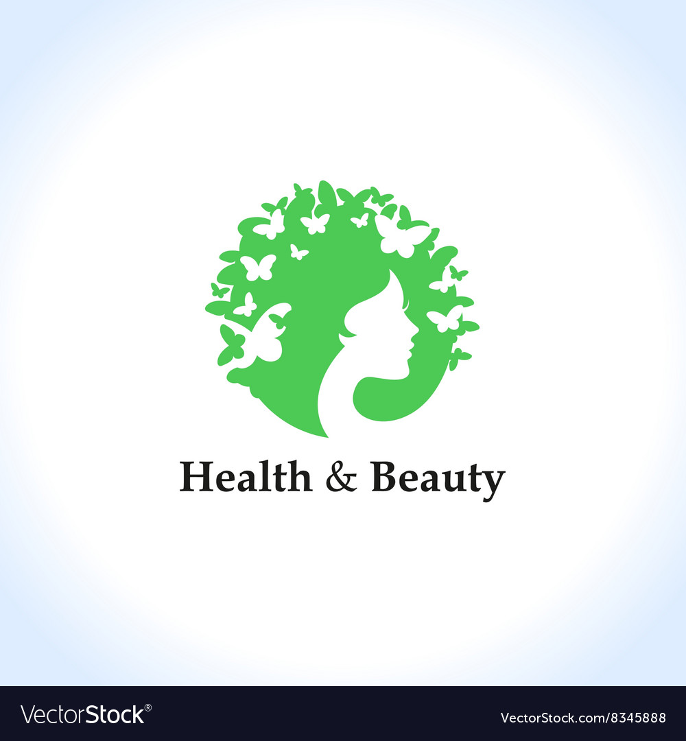 Health and beauty logo concept Royalty Free Vector Image