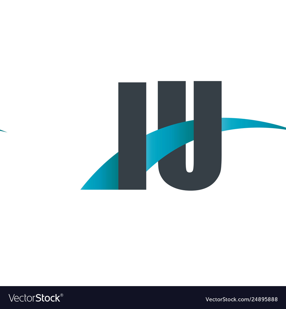 IU Initial Logo - Overlapping 'I' and 'U'