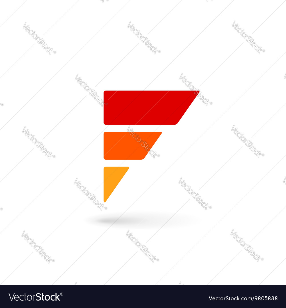 Letter f logo icon design template elements Vector Image