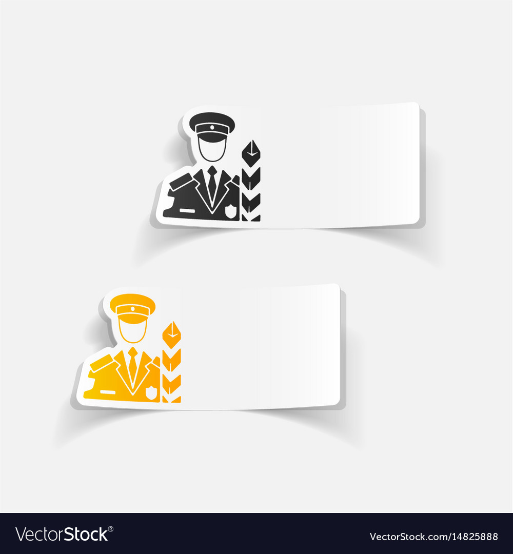 Realistic design element customs inspector