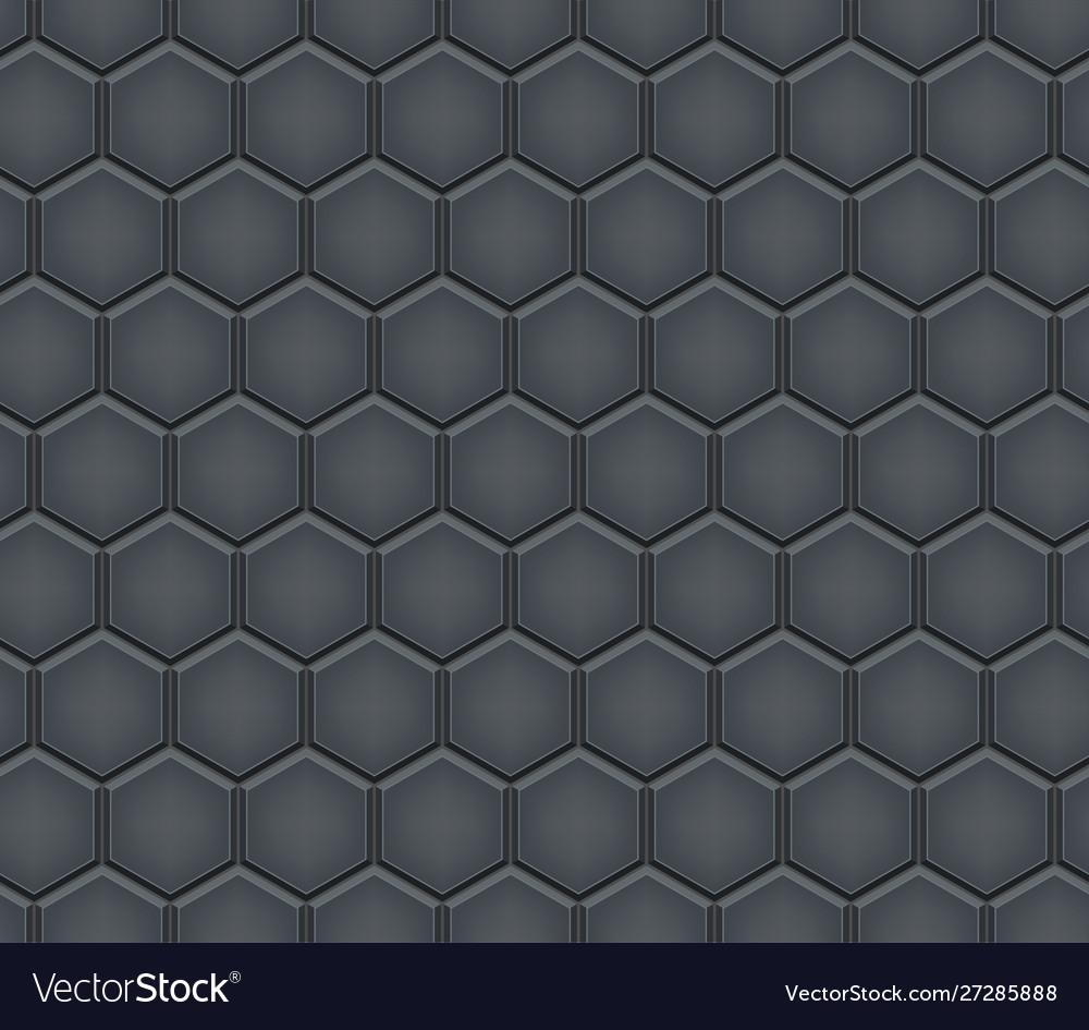 Seamless pattern hex cobblestone pavement vector image Seamless pattern hex cobblestone pavement