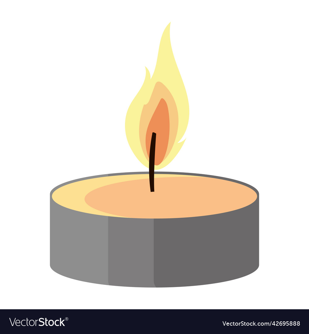 Short candle design Royalty Free Vector Image - VectorStock