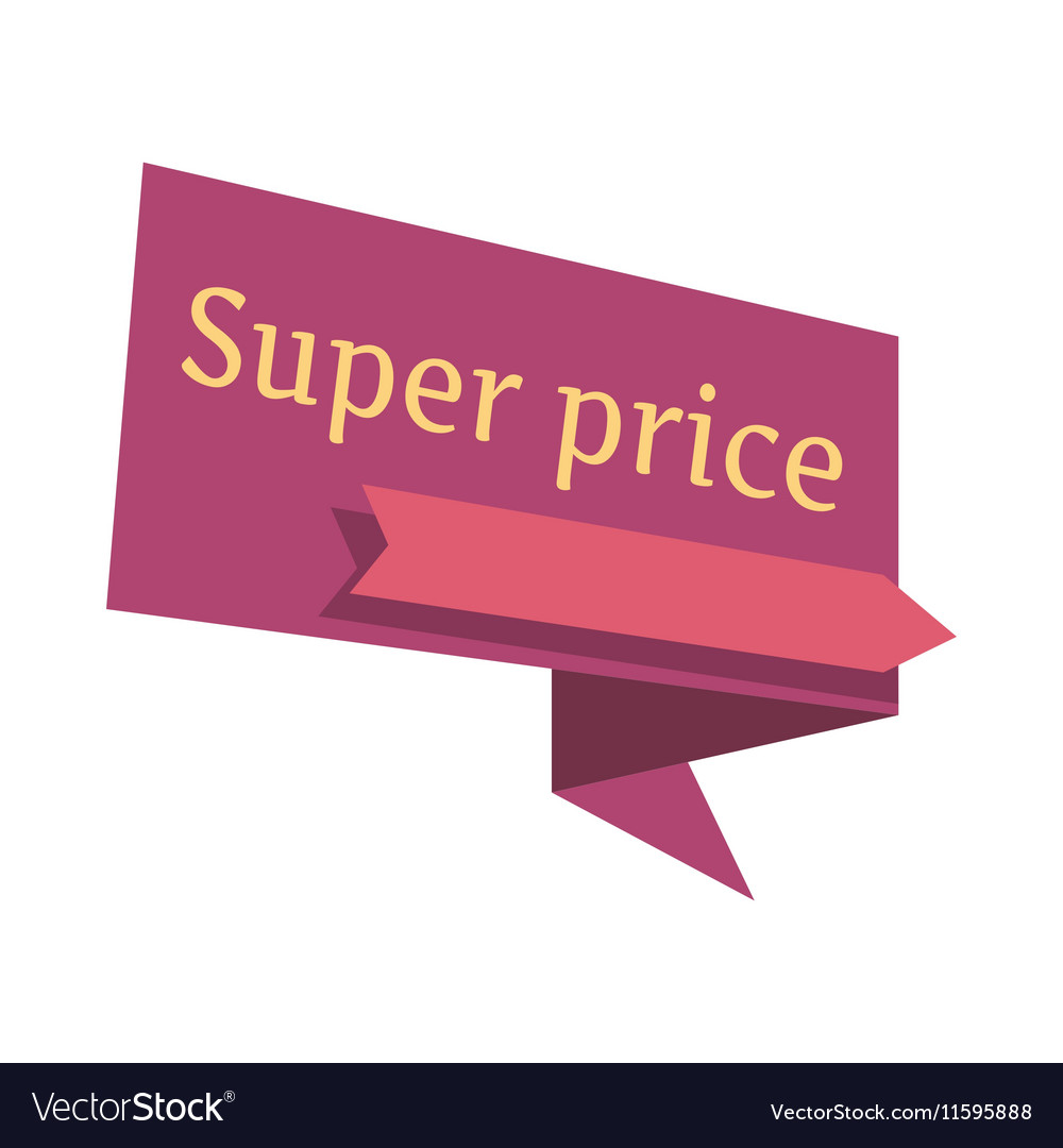 Super price pointer in flat design