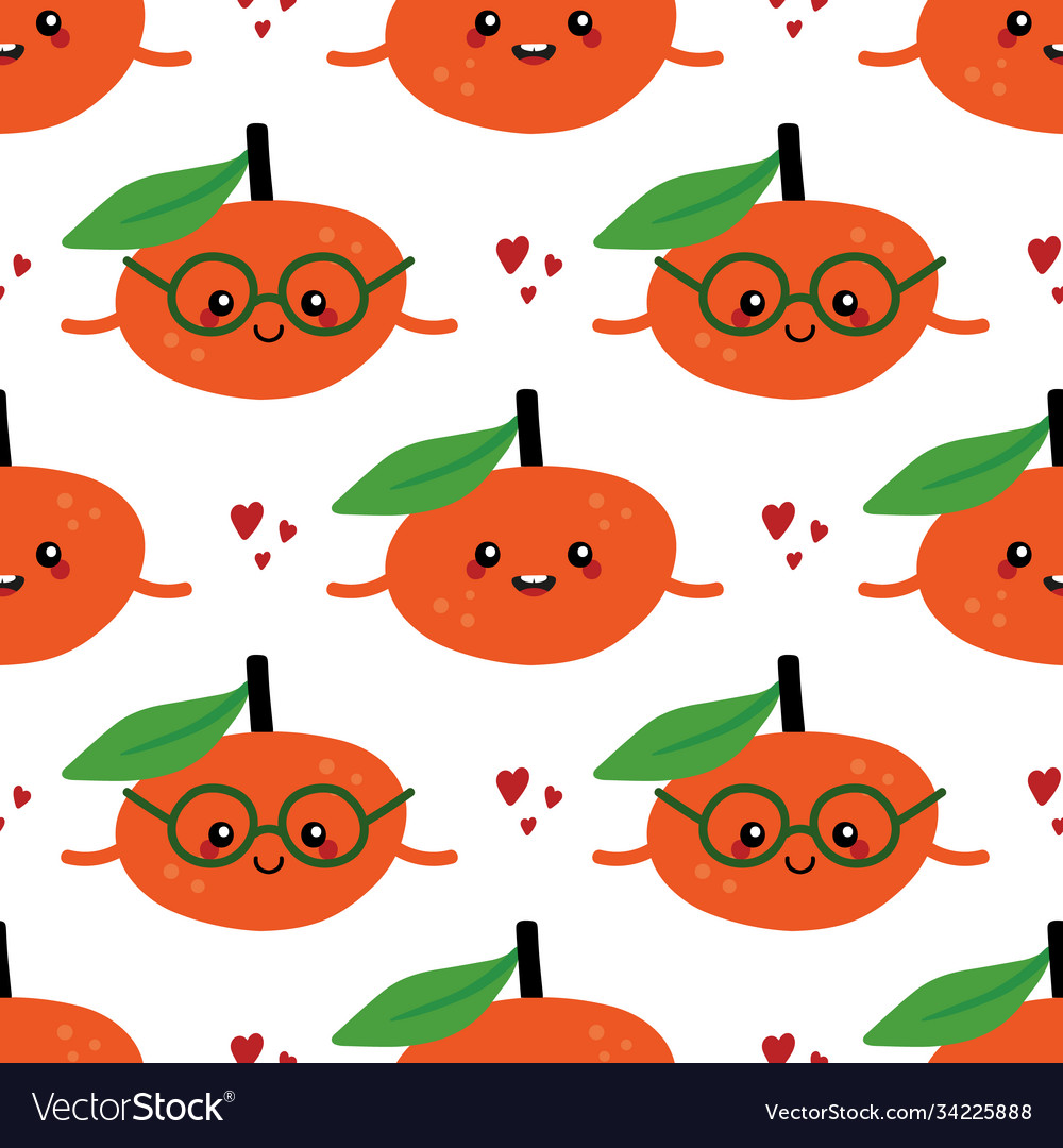 Tangerine clementine characters pattern