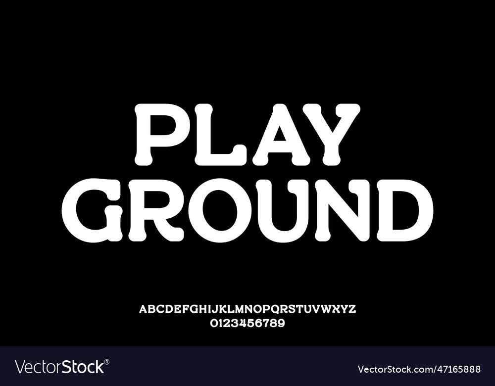 Thick playful and rounded display font