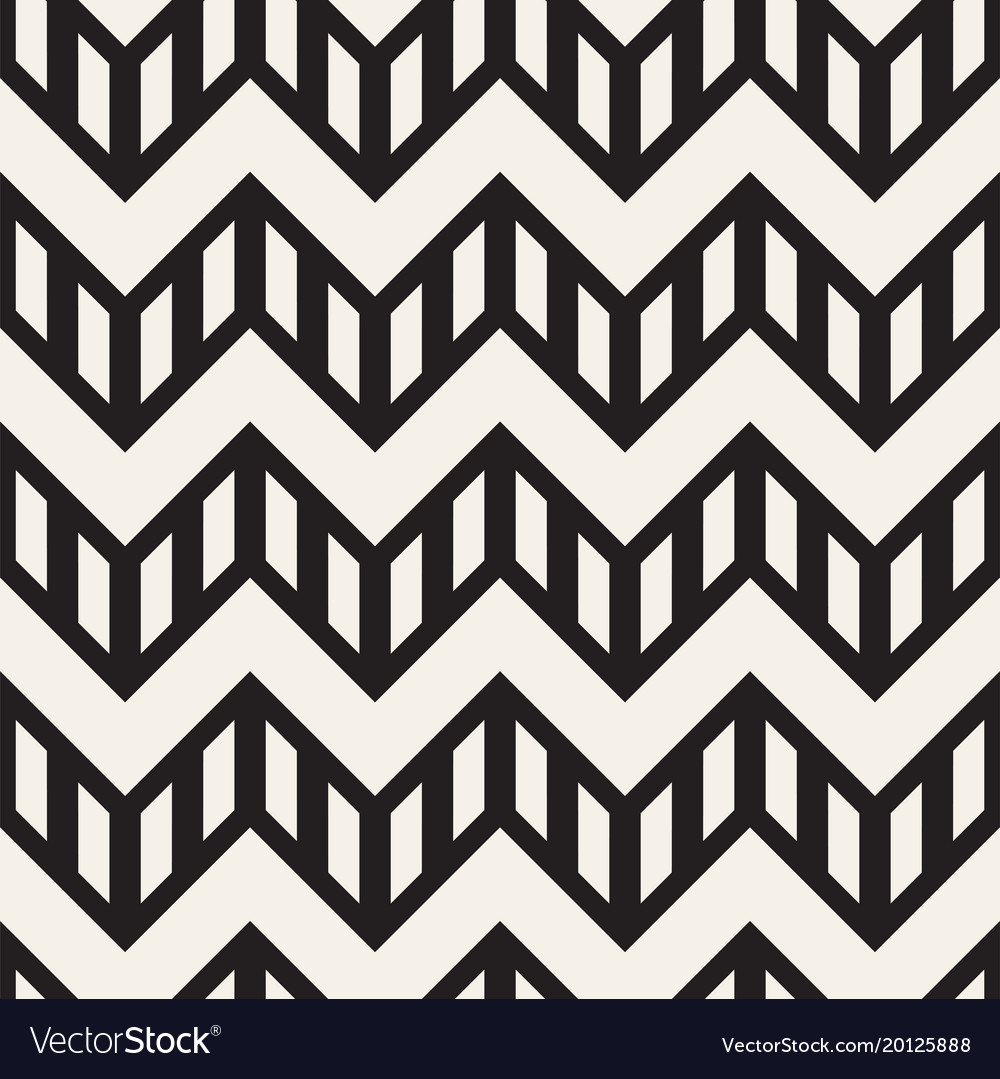 Zigzag Line Pattern - Monochrome