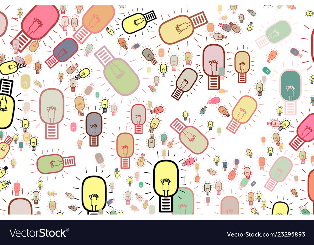 Abstract background with bulb canvas design style