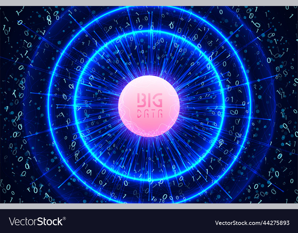 Abstract virtual digital stream vector image Abstract virtual digital stream