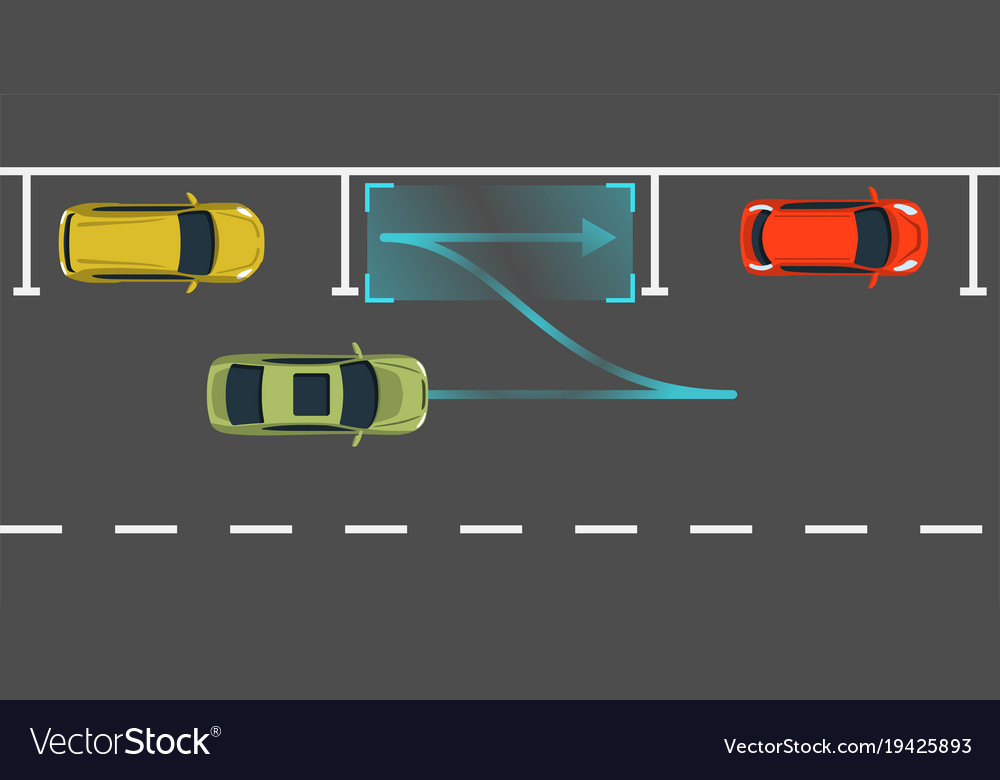 Autonomous car parking top view