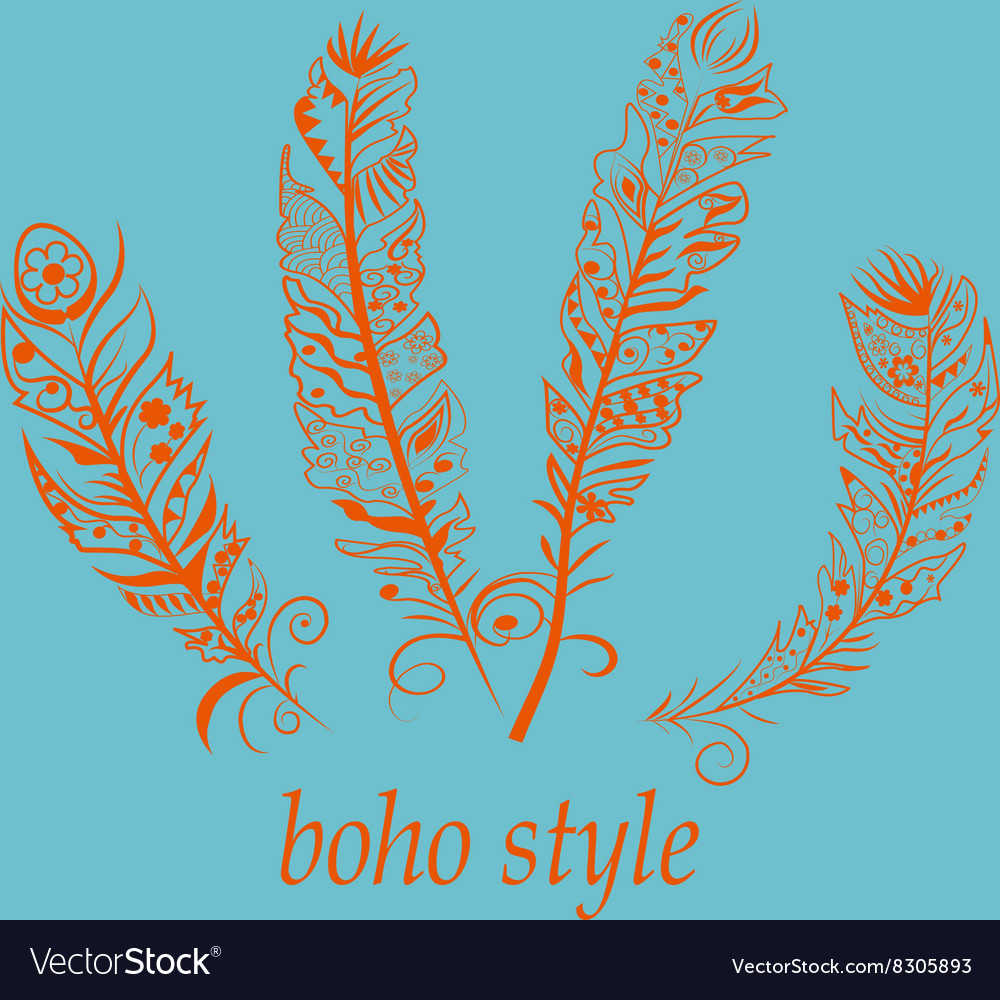 Boho Feather Pattern