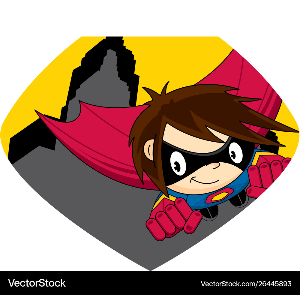 Cartoon superhero character Royalty Free Vector Image