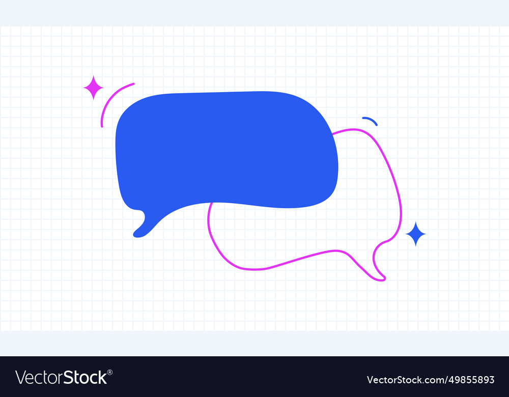 Chat icon empty speech bubble line art design vector image Chat icon empty speech bubble line art design