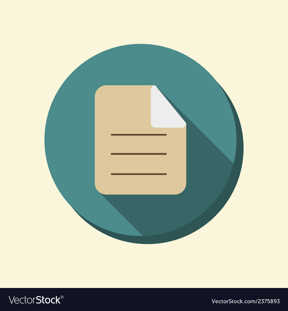 Flat circle web icon page of the document