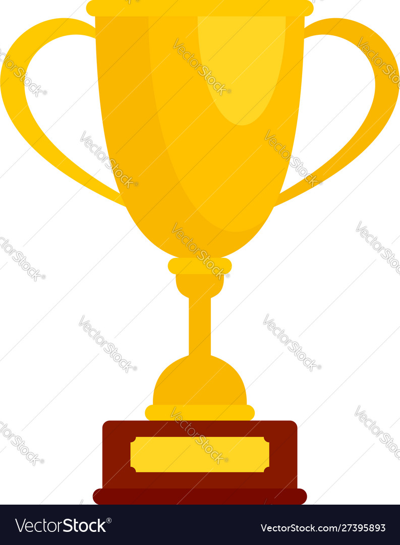 Horse riding gold cup icon flat style Royalty Free Vector