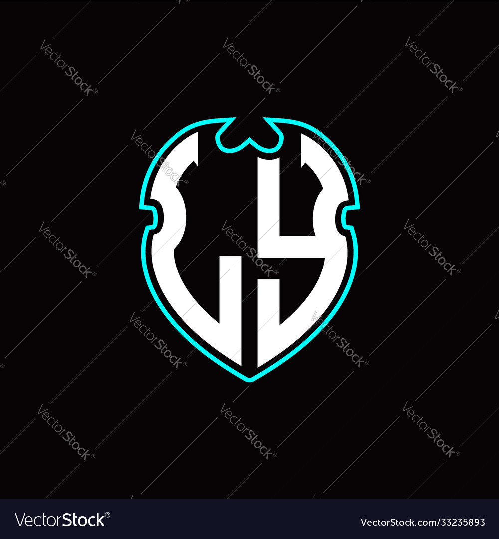 L y initial logo design with a shield shape Vector Image L y initial logo design with a shield shape