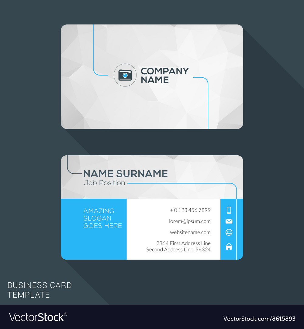 Modern creative business card template flat design