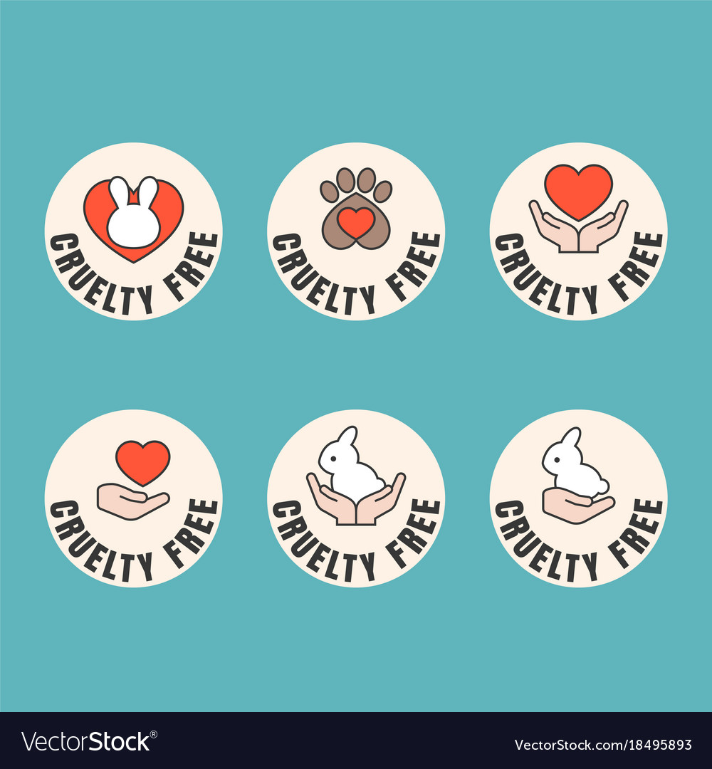 No animal testing and cruelty free Royalty Free Vector Image No animal testing and cruelty free Royalty Free Vector Image