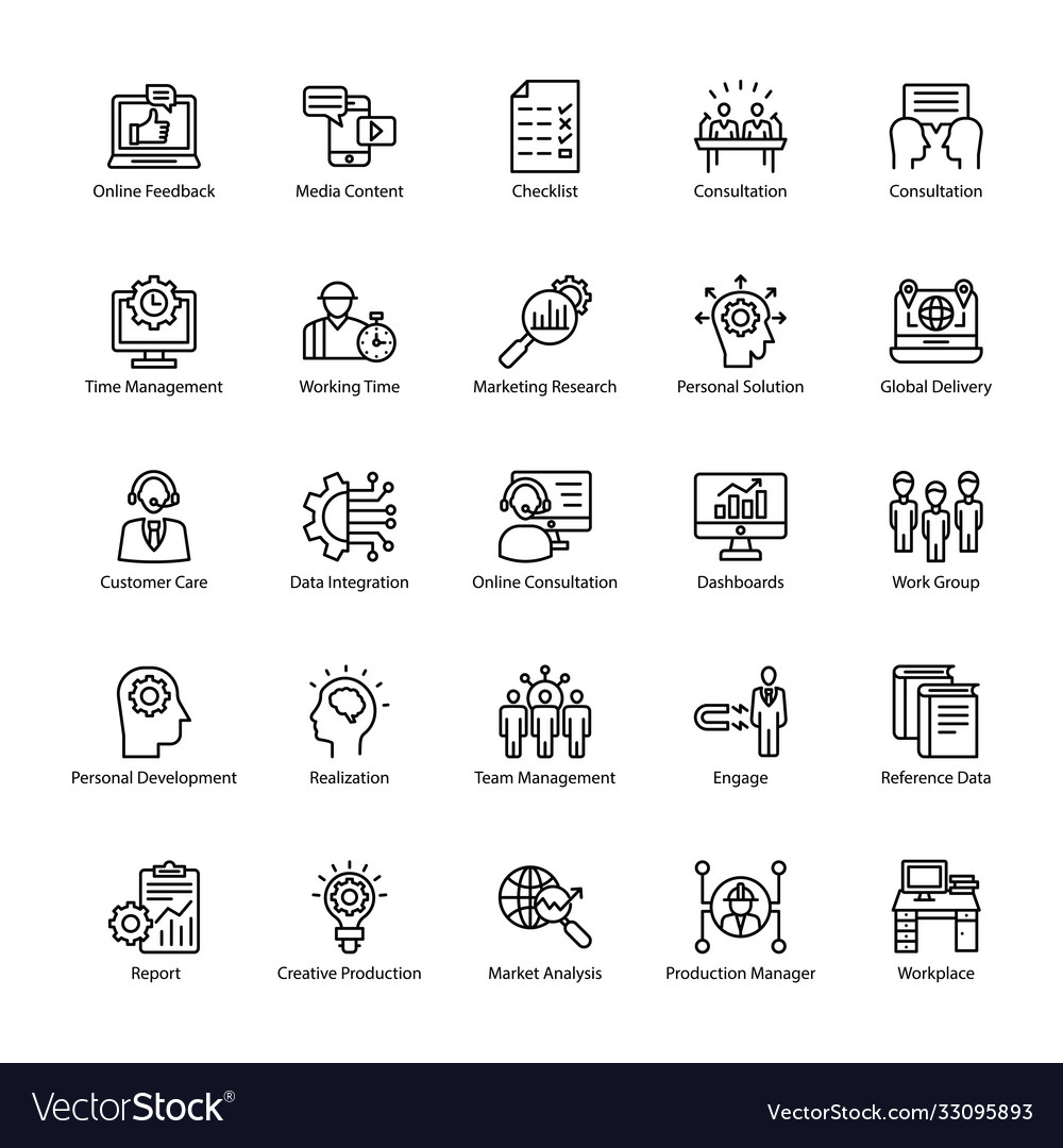 Orm icons set vector image Orm icons set