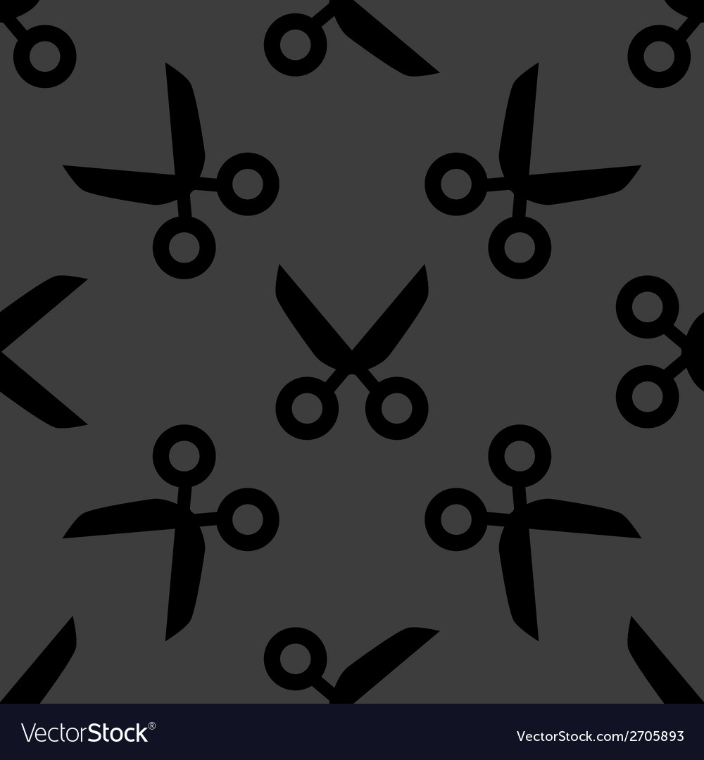 Scissors web icon flat design seamless pattern