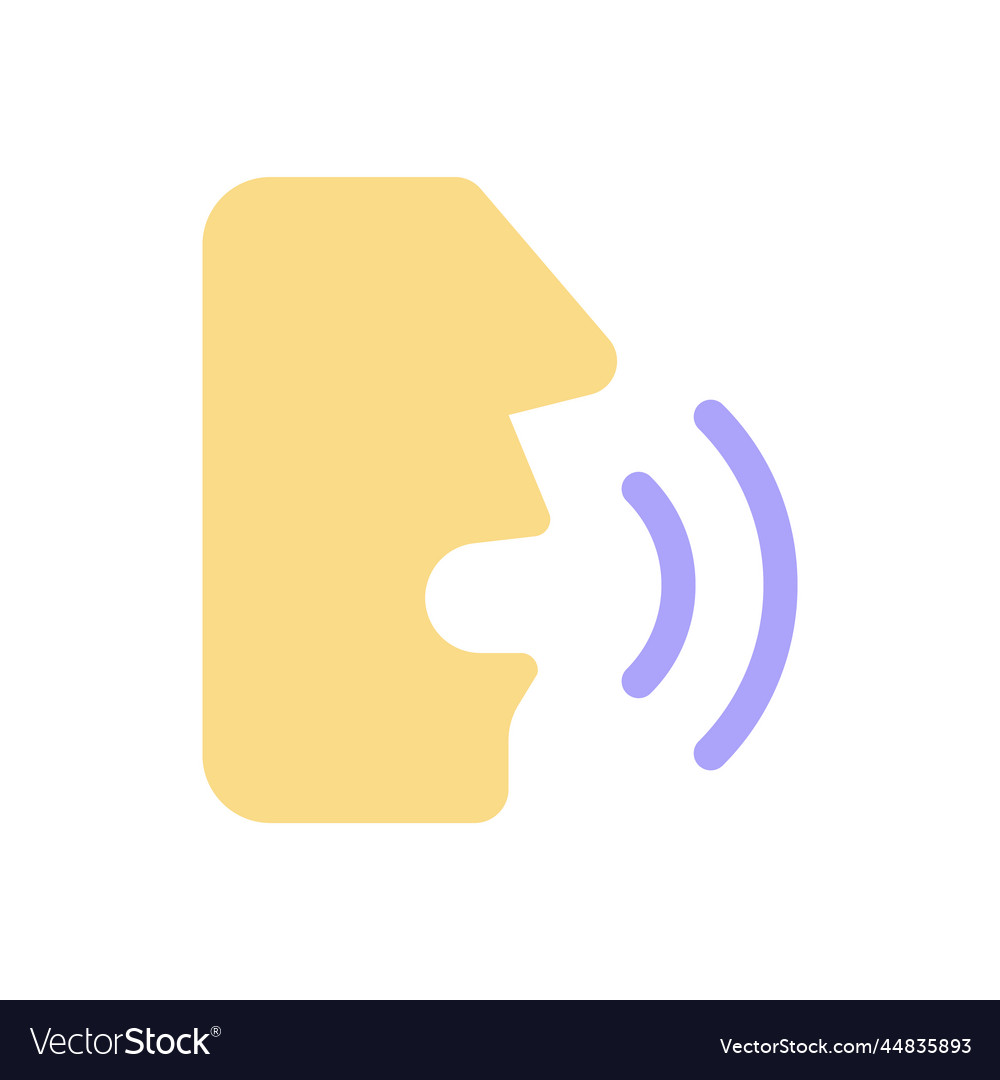 Speech recognition flat color ui icon