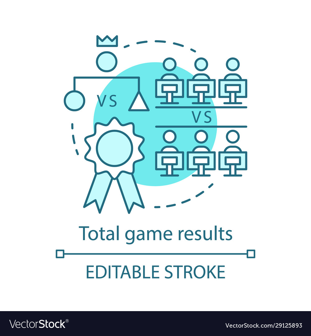 Total game result concept icon