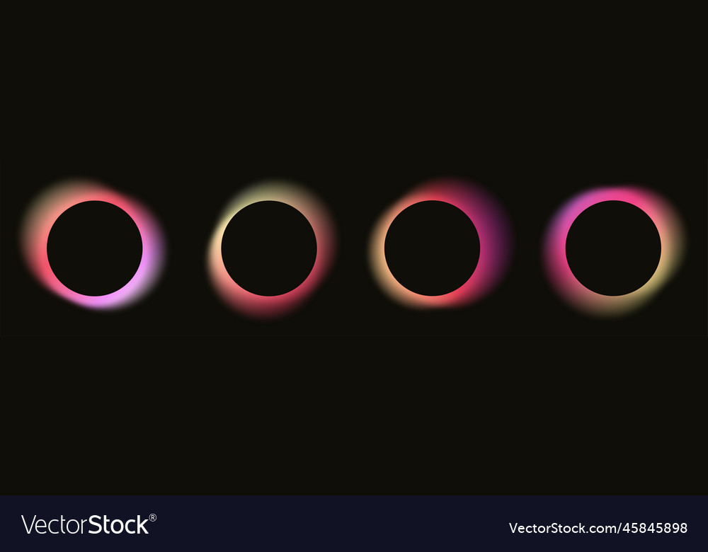 Abstract gradient circles buttons set liquid vector image Abstract gradient circles buttons set liquid